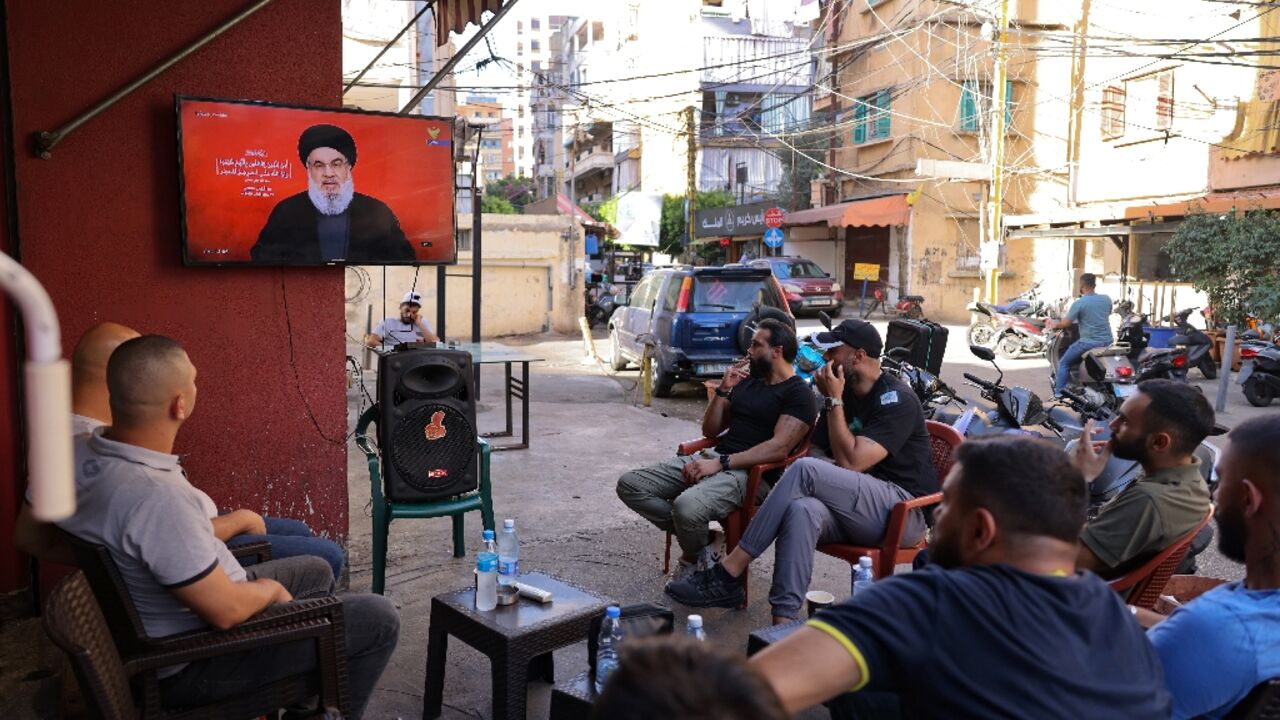 Lebanese watch on as Nasrallah's address is aired on television