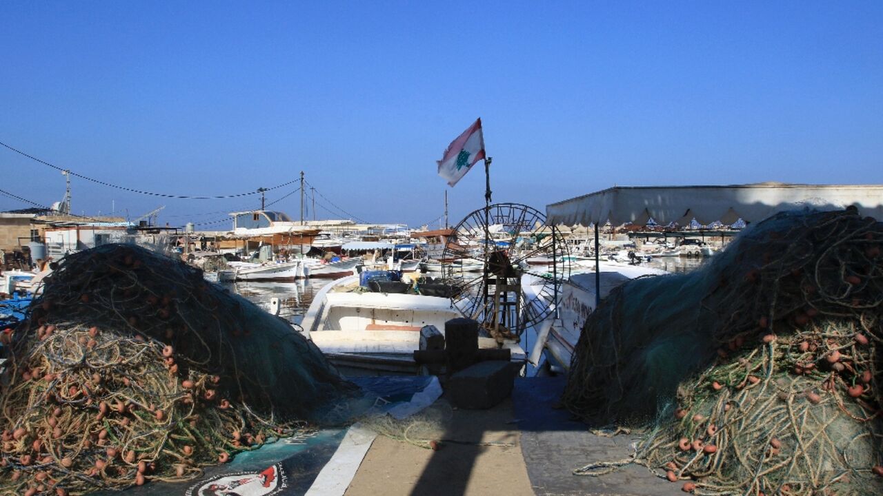 Fishing nets remained dry in Sidon on Tuesday