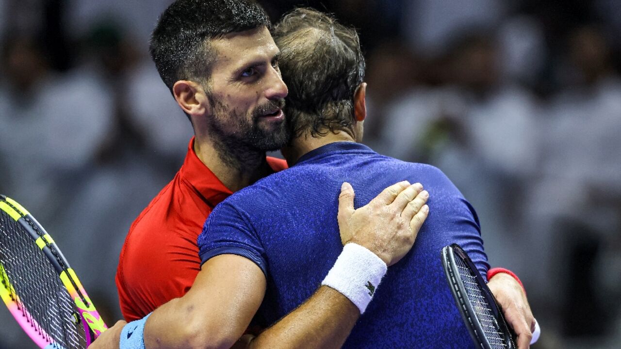 'Don't leave, man': Novak Djokovic and Rafael Nadal embrace after their match 'Don't leave, man': Novak Djokovic and Rafael Nadal embrace after their match
