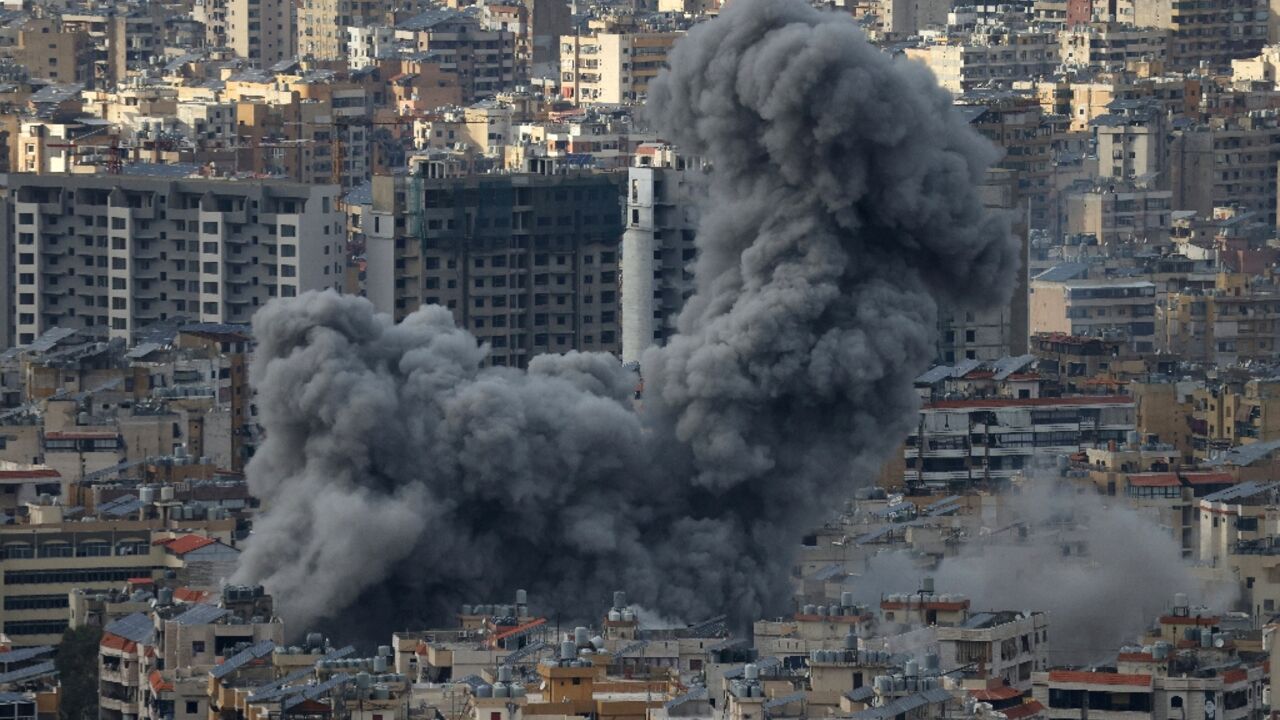 Smoke billows from the site of Israeli air strikes on Beirut's southern suburbs on November 25 Smoke billows from the site of Israeli air strikes on Beirut's southern suburbs on November 25