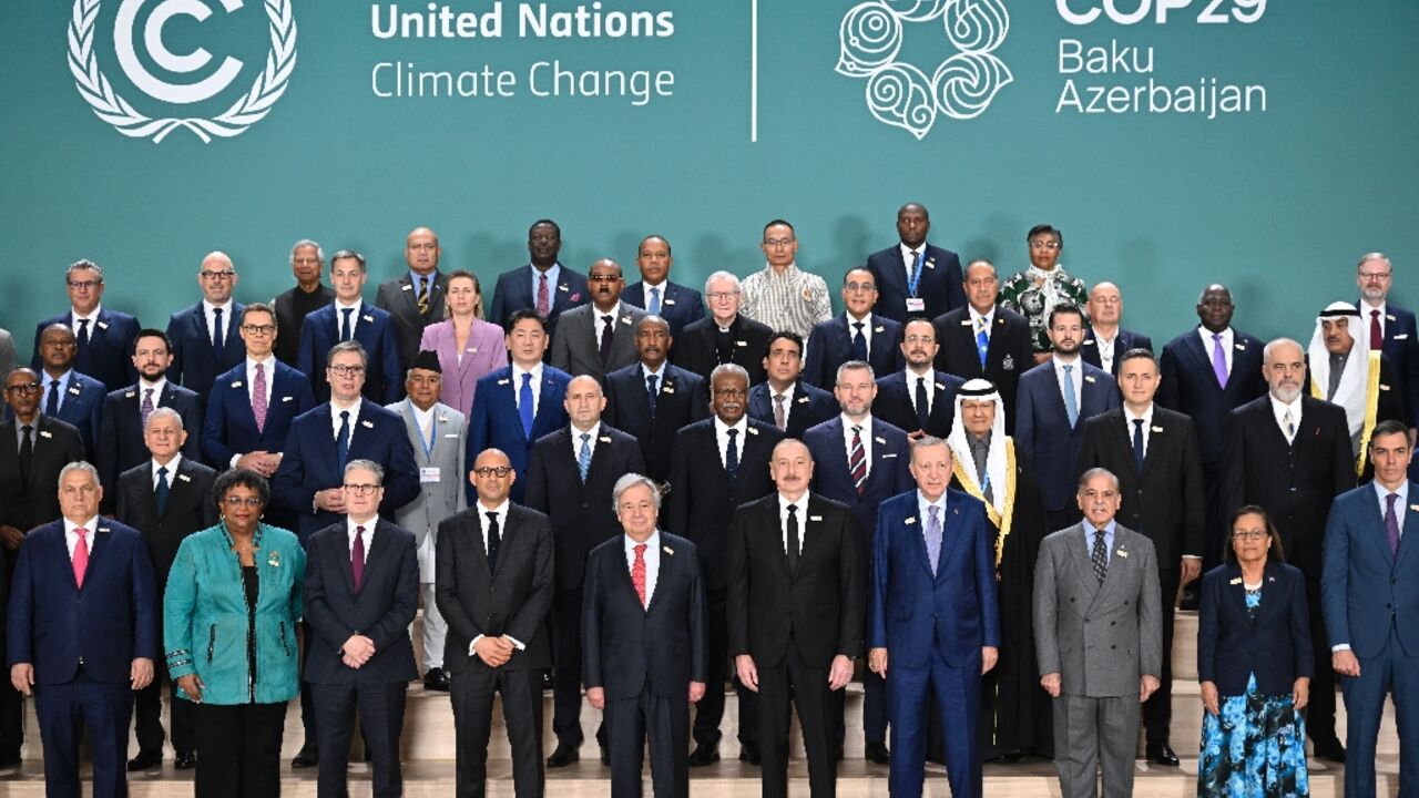 Just a handful of leaders from G20 nations -- which account for nearly 80 percent of the world's planet-heating emissions -- are expected over two days in Baku