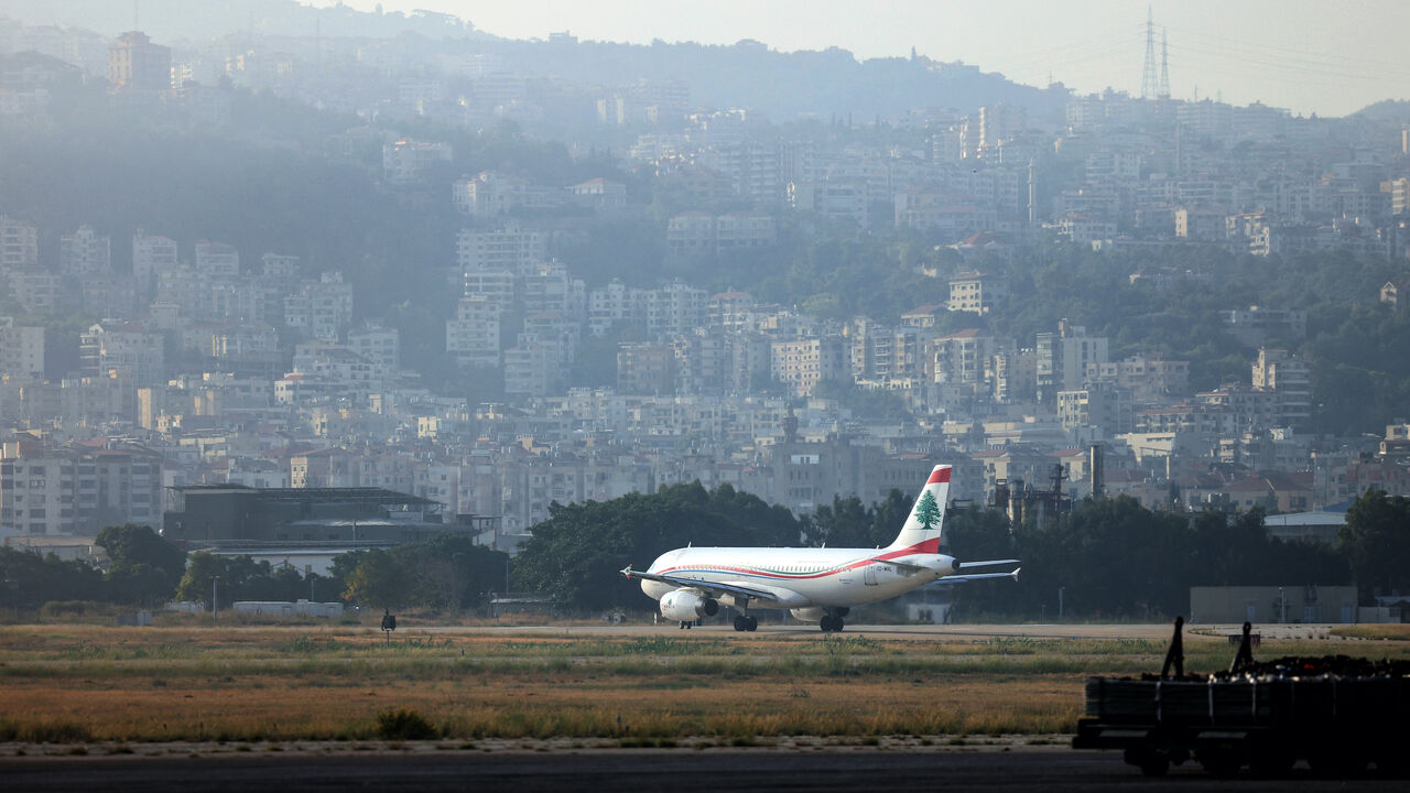 A Middle East Airlines commercial aircraft prepares to takeoff on the tarmac of Beirut International Airport on November 1, 2024, amid the ongoing war between Israel and Hezbollah.