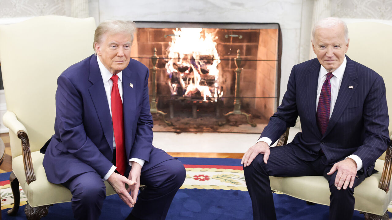 WASHINGTON, DC - NOVEMBER 13: U.S. President Joe Biden meets with U.S. President-elect Donald Trump in the Oval Office of the White House on November 13, 2024 in Washington, DC. President Biden continued the tradition inviting the newly-elected president to meet at the White House after Trump won the presidential election on November 5. (Photo by Alex Wong/Getty Images)