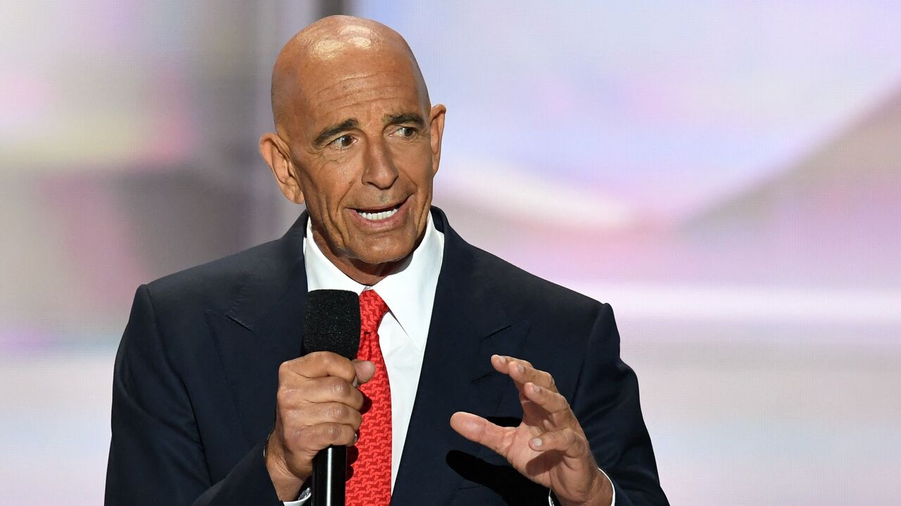 CEO of Colony Capital Tom Barrack speaks on the last day of the Republican National Convention, on July 21, 2016, in Cleveland, Ohio. 