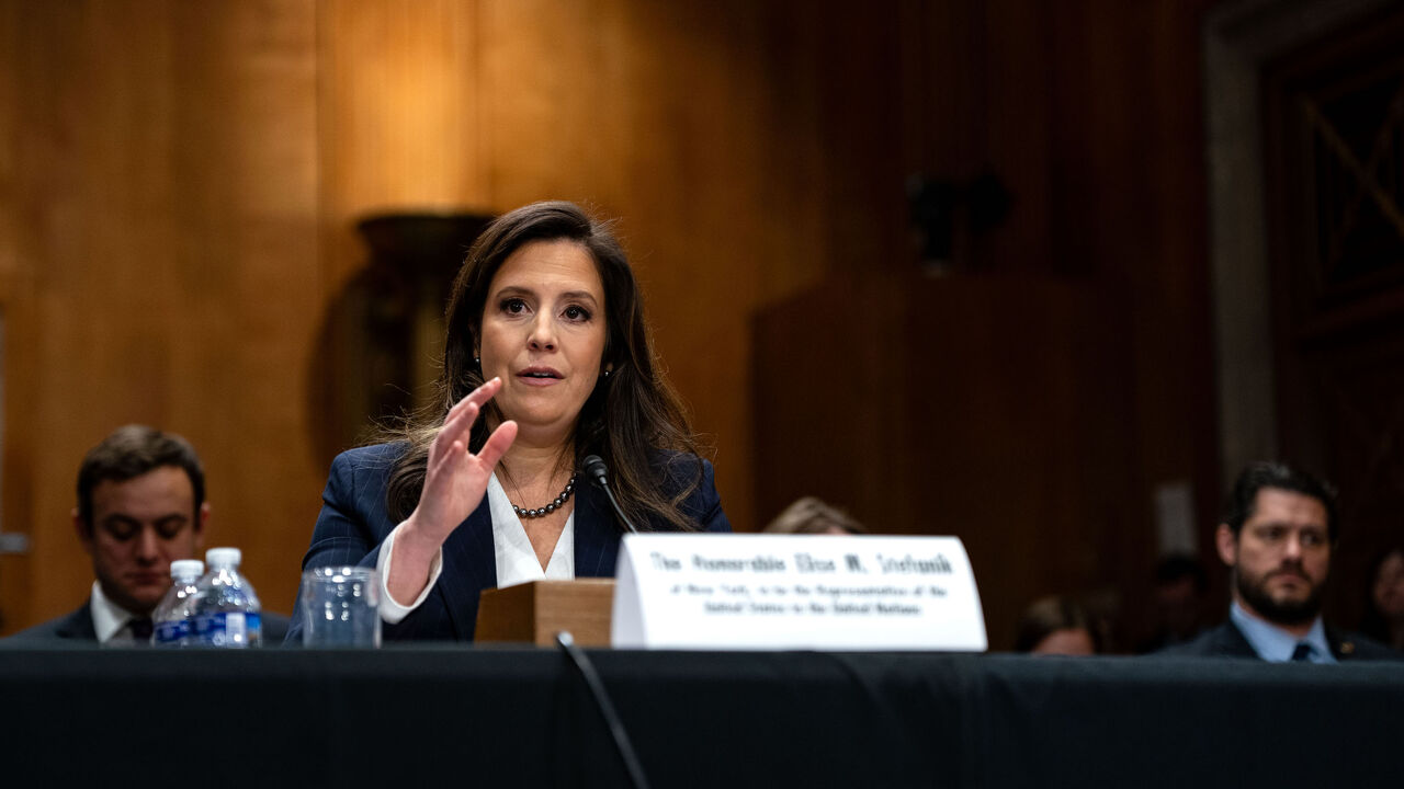 Rep. Elise Stefanik (R-NY) testifies before the Senate Foreign Relations Committee on her nomination to be Ambassador to the United Nations on Capitol Hill on January 21, 2025 in Washington, DC.