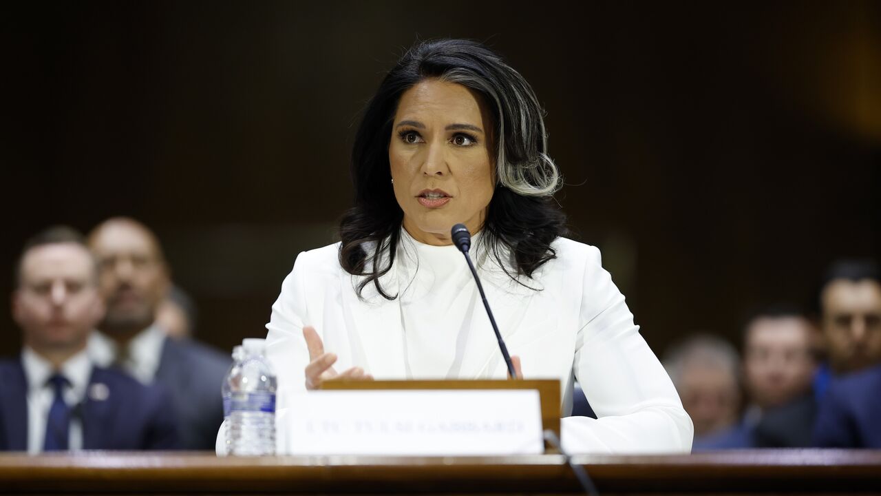 Tulsi Gabbard testifies during her confirmation hearing before the Senate Intelligence Committee on Jan. 30, 2025, in Washington, DC.