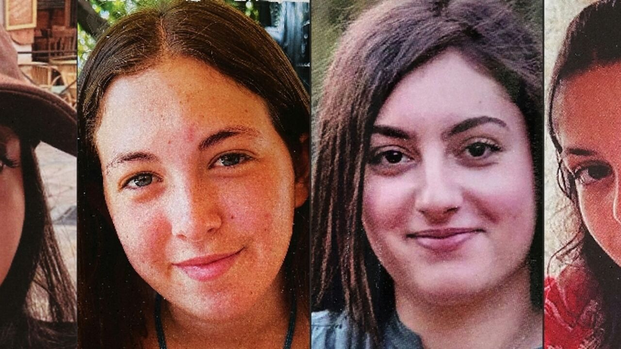 The four Israeli hostages to be released on Saturday (L to R): Liri Albag, Karina Ariev, Daniella Gilboa and Naama Levy.