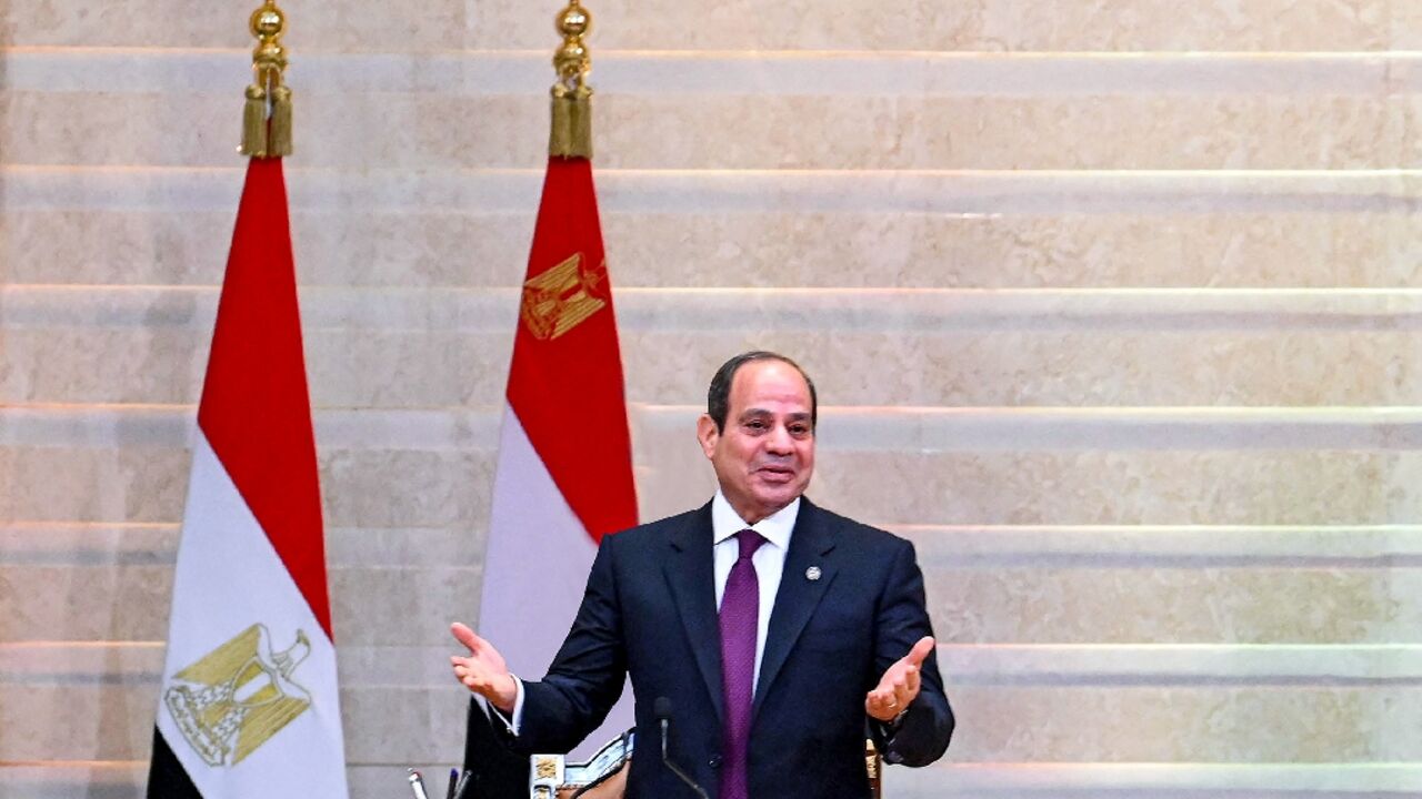 President Abdel Fattah al-Sisi of Egypt, where state-aligned media hailed the country's stability in the hours after Syria's Bashar al-Assad was toppled