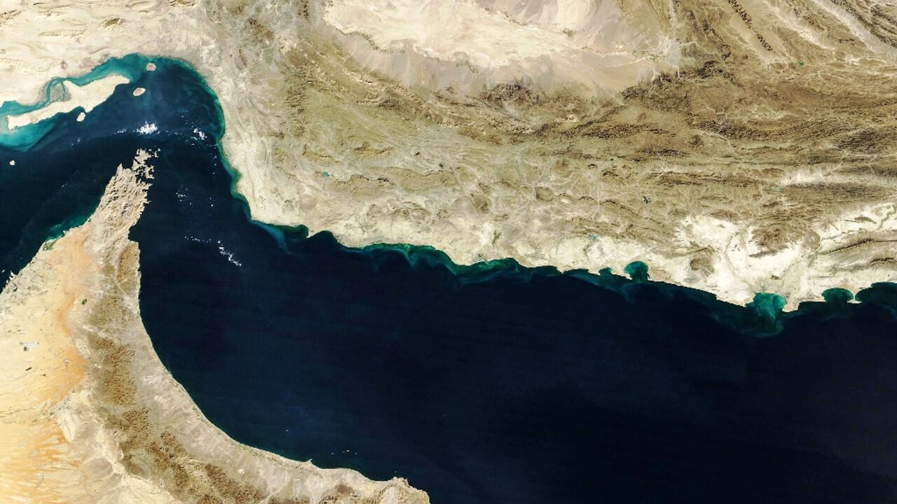 This handout natural-colour image acquired with MODIS on NASA's Terra satellite shows the Gulf of Oman and the Makran region in southern Iran