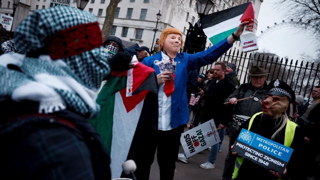 Thousands marched in London against Trump's proposal to turn Gaza into the 'Riviera of the Middle East'