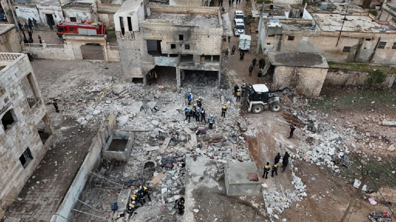 A Syrian scrap dealer's house was levelled by the detonation of unexploded munitions he had reportedly stored beside his home in Al-Nayrab on the outskirts of Aleppo.