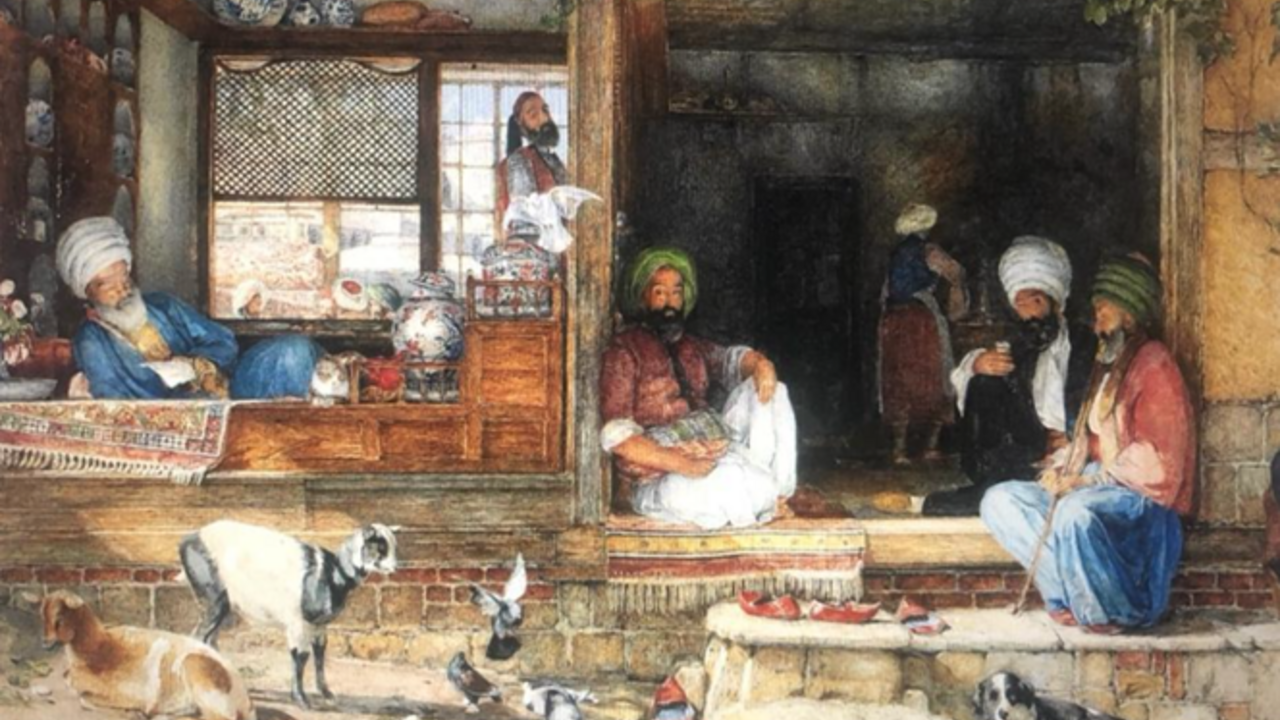 John Frederick Lewis, “The Kebap Shop,” currently on display at Mesher