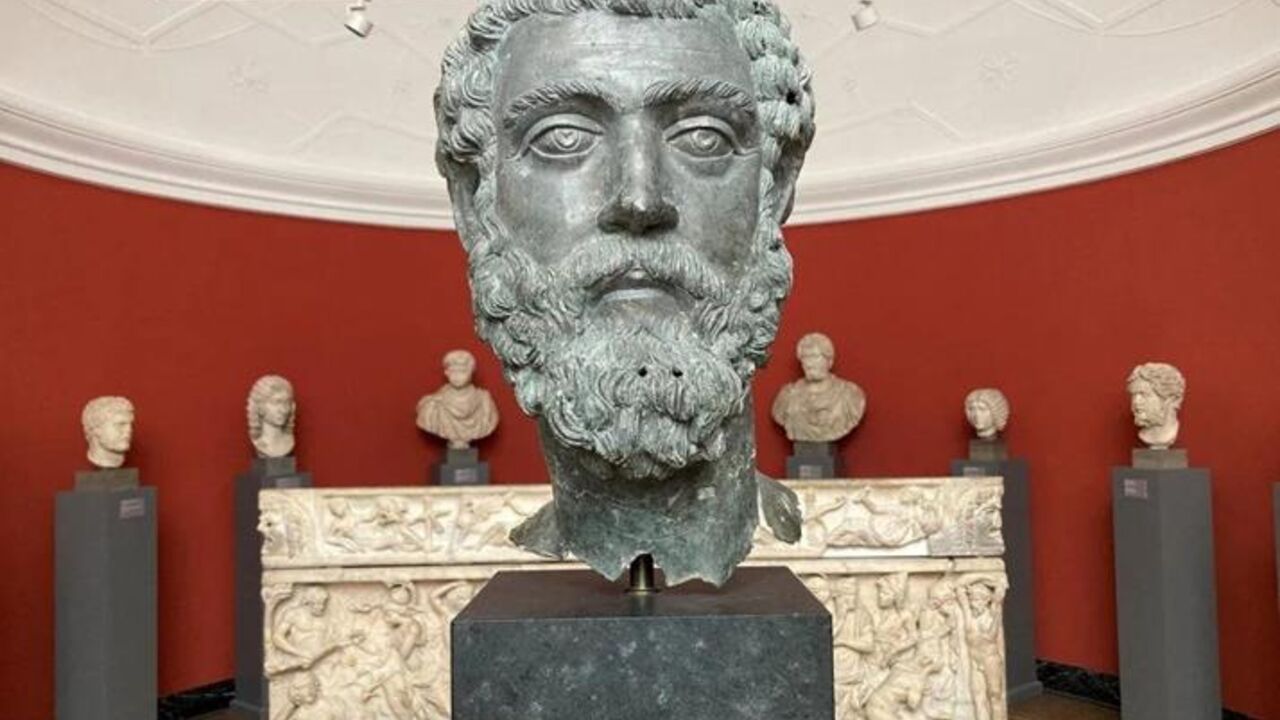 The bronze head of Septimius Severus at the Ny Carlsberg Glyptotek.