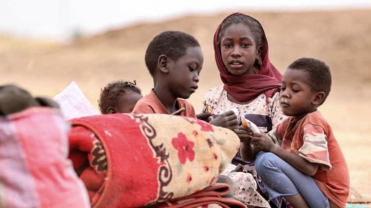 Displaced Sudanese children at a camp near the town of Tawila in North Darfur on February 11, 2025 Displaced Sudanese children at a camp near the town of Tawila in North Darfur on February 11, 2025