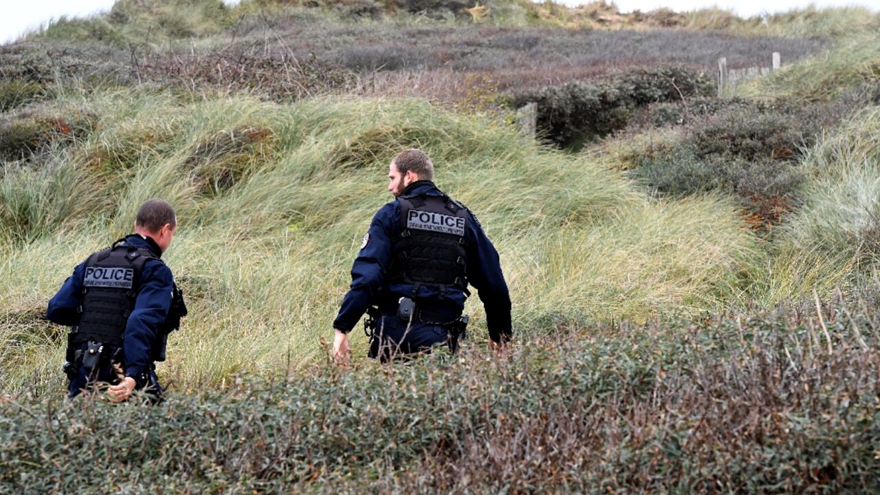 Police patrol Wimereux beach, northern France, in November 2021 after the drowning tragedy Police patrol Wimereux beach, northern France, in November 2021 after the drowning tragedy