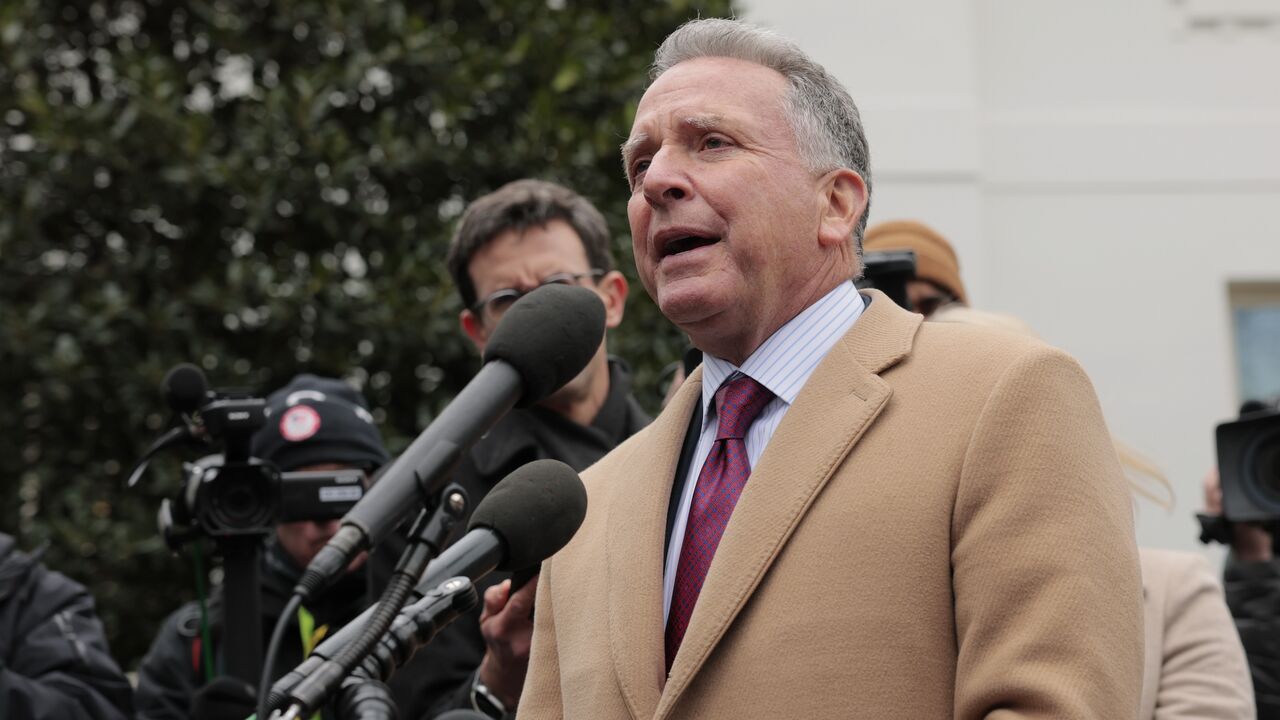 Steve Witkoff, special envoy to the Middle East, speaks to the press outside of the White House on March 6, 2025, in Washington, DC.