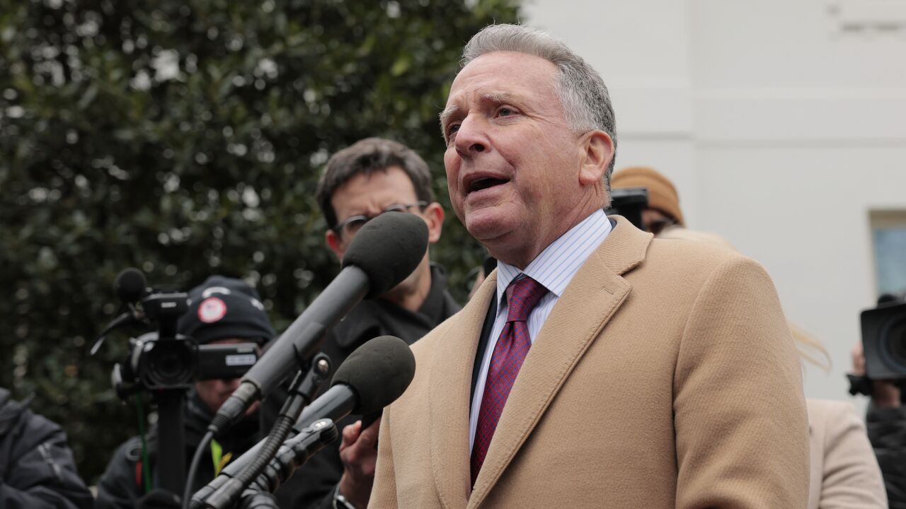 Steve Witkoff, special envoy to the Middle East, speaks to the press outside of the White House on March 6, 2025, in Washington, DC.