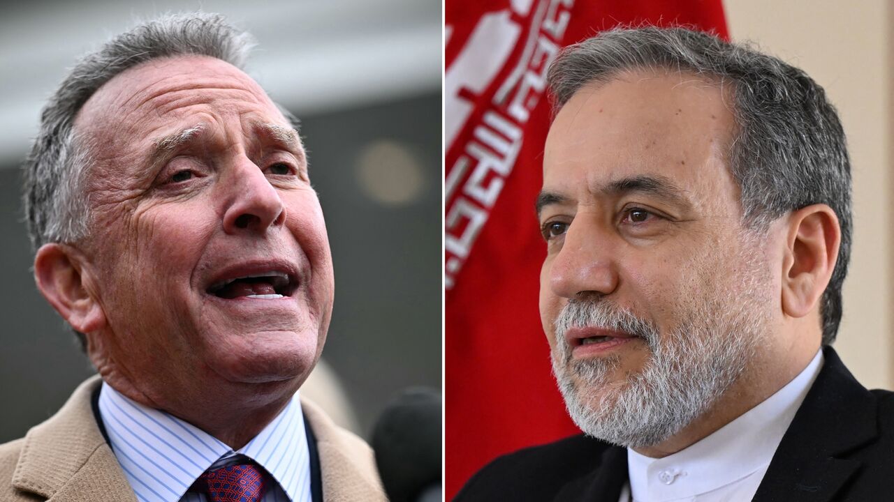This combination of file photos created on April 9, 2025, shows US Middle East envoy Steve Witkoff speaking to reporters.