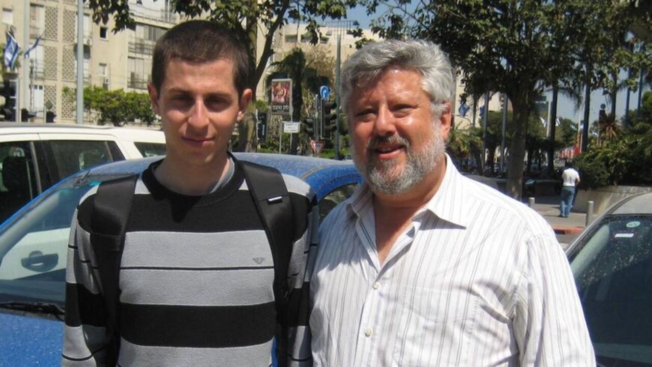 Former Israeli soldier Gilad Shalit and Israeli peace activist and hostage negotiator Gershon Baskin.