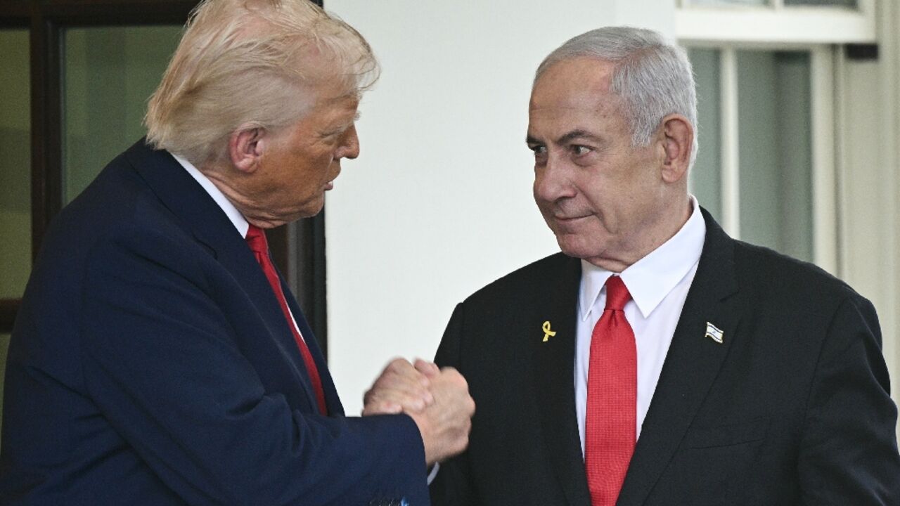 US President Donald Trump said he was united with Israeli Prime Minister Benjamin Netanyahu US President Donald Trump said he was united with Israeli Prime Minister Benjamin Netanyahu