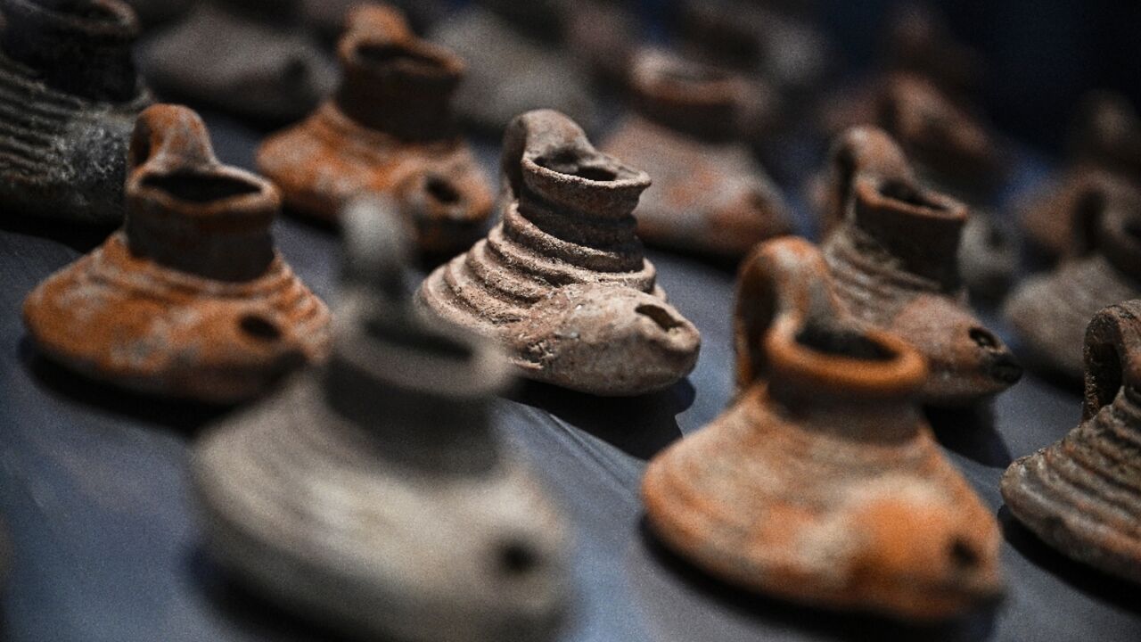 The exhibition is called "Saved Treasures of Gaza: 5,000 Years of History" The exhibition is called "Saved Treasures of Gaza: 5,000 Years of History"