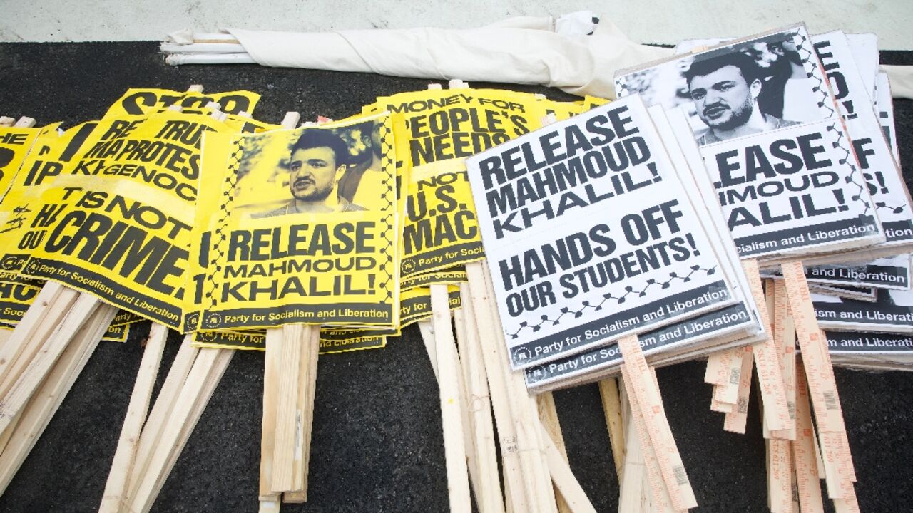 Khalil -- a prominent face of the protest movement that erupted in response to Israel's war in Gaza -- was arrested and taken to Louisiana earlier this month, sparking protests