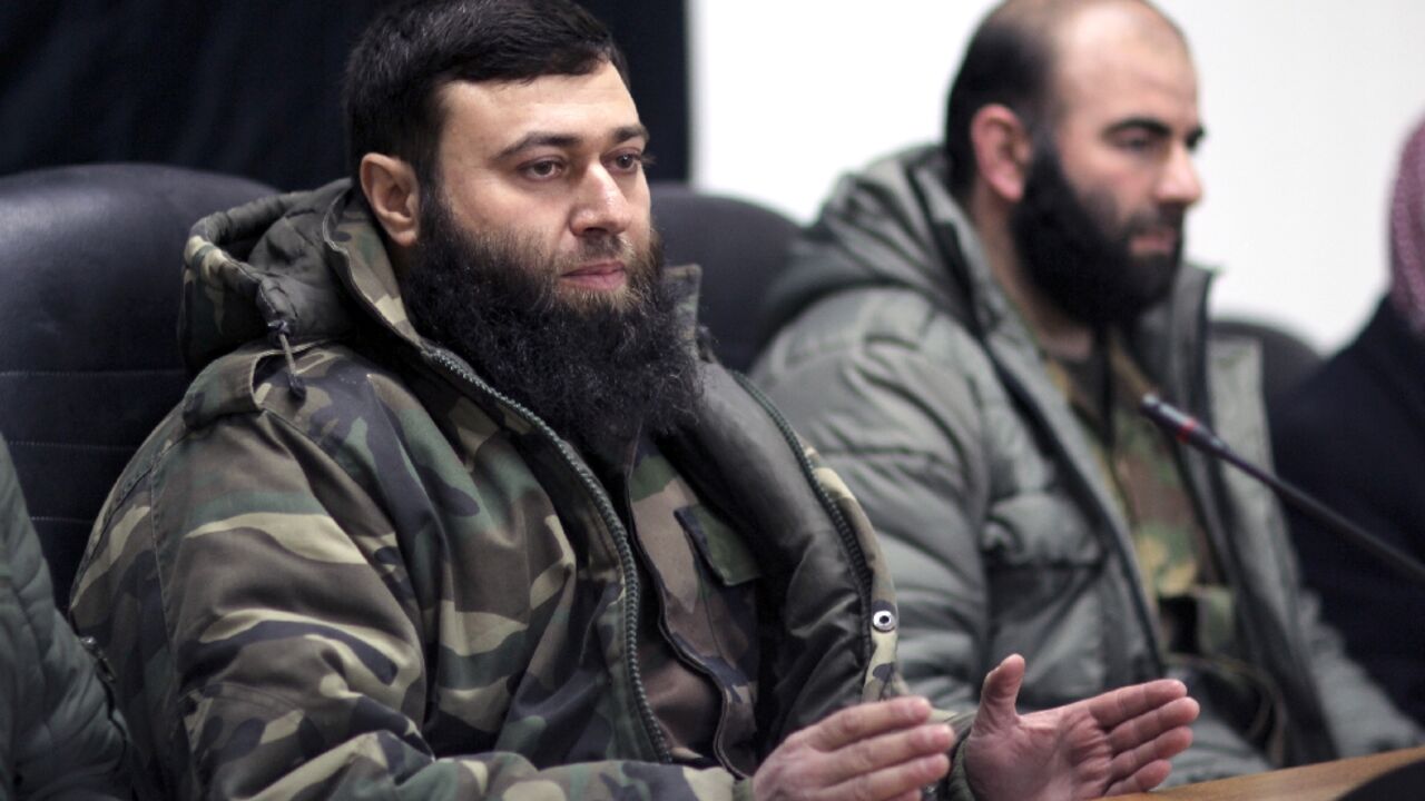 Issam al-Buwaydani, leader of Syria's Jaish al-Islam group that fought against Bashar al-Assad, pictured on December 26, 2015 Issam al-Buwaydani, leader of Syria's Jaish al-Islam group that fought against Bashar al-Assad, pictured on December 26, 2015