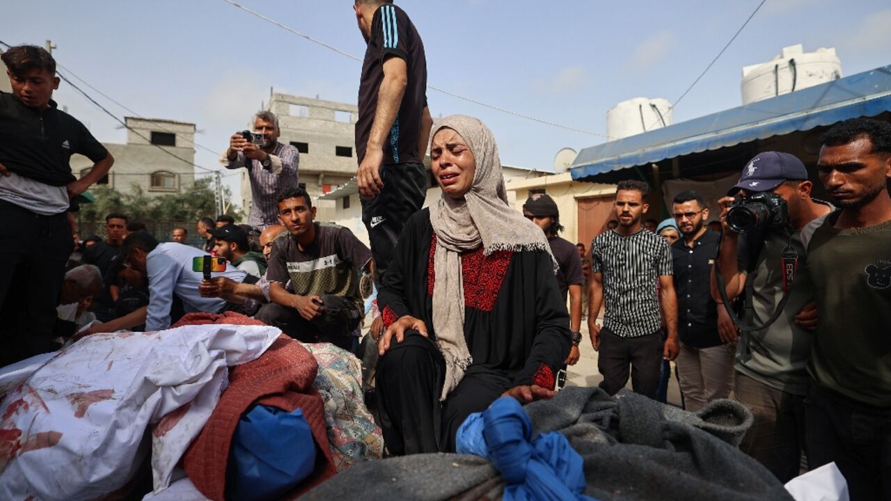 Palestinians in Gaza mourn by the loss of loved ones killed in strikes Palestinians in Gaza mourn by the loss of loved ones killed in strikes