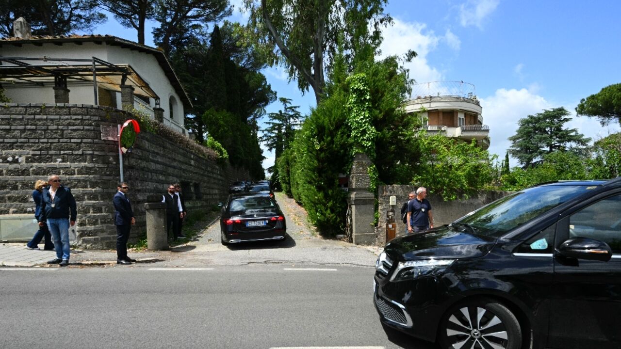 Members of Iran's delegation arrive at the Omani embassy in Rome for the talks Members of Iran's delegation arrive at the Omani embassy in Rome for the talks