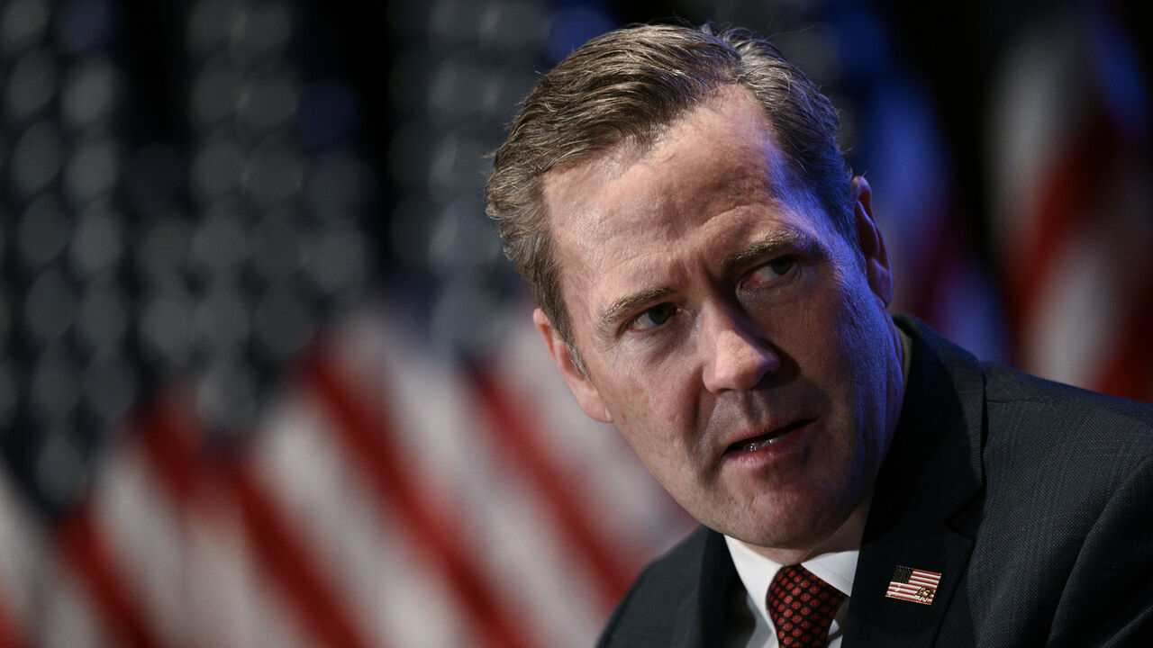 US National Security Advisor Mike Waltz speaks during the Hill & Valley Forum at the US Capitol Visitor Center Auditorium in Washington, DC, on April 30, 2025.
