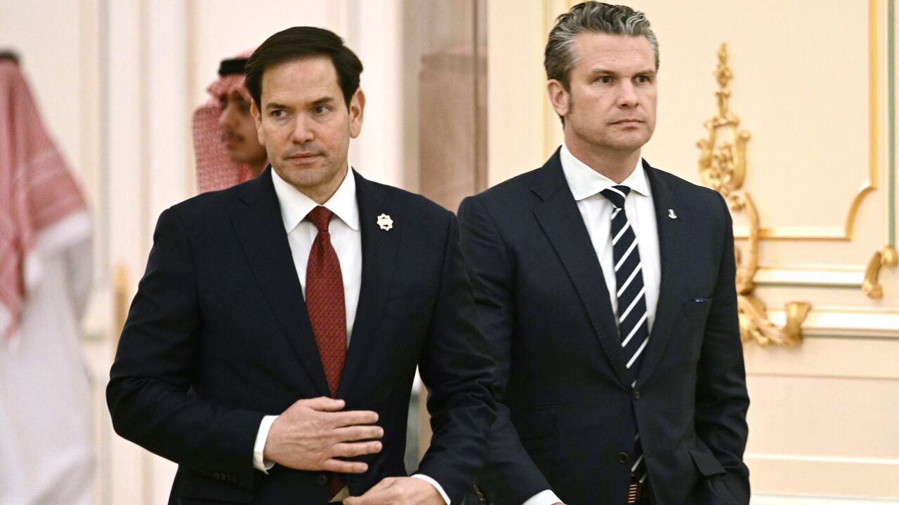US Secretary of State Marco Rubio and US Secretary of Defense Pete Hegseth attend a bilateral meeting between the US President and Saudi Crown Prince in Riyadh on May 13, 2025.