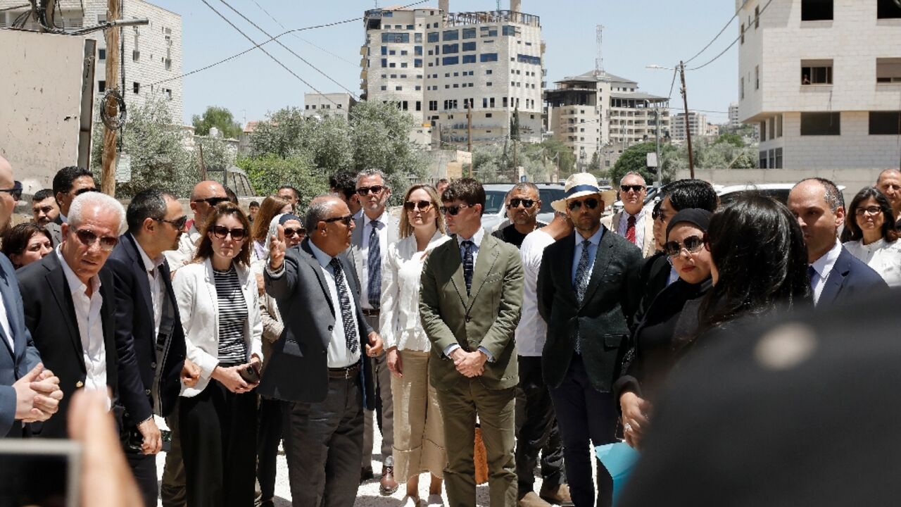 Israel says it 'regrets the inconvenience' after troops opened fire as diplomats toured the occupied West Bank Israel says it 'regrets the inconvenience' after troops opened fire as diplomats toured the occupied West Bank