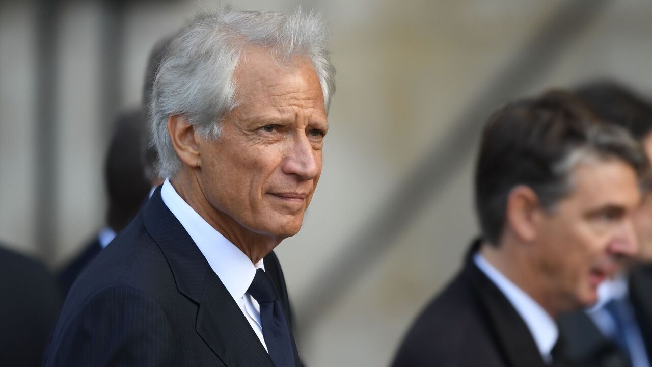 Former French Prime Minister Dominique de Villepin arrives to attend a church service for former French President Jacques Chirac at the Saint-Sulpice church in Paris on September 30, 2019. - Former French President Jacques Chirac died on September 26, 2019 at the age of 86.