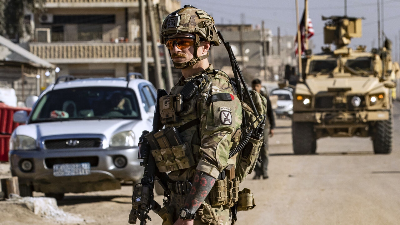 US soldiers patrol in Syria's northeastern city Qamishli, in the Hasakeh province, mostly controlled by Kurdish-led Syrian Democratic Forces (SDF), on Jan. 9, 2025.