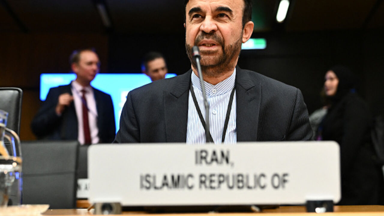 Iran's ambassador to the International Atomic Energy Agency Reza Najafi attends the Board of Governors meeting in Vienna, Austria on June 9, 2025. (JOE KLAMAR/AFP via Getty Images)