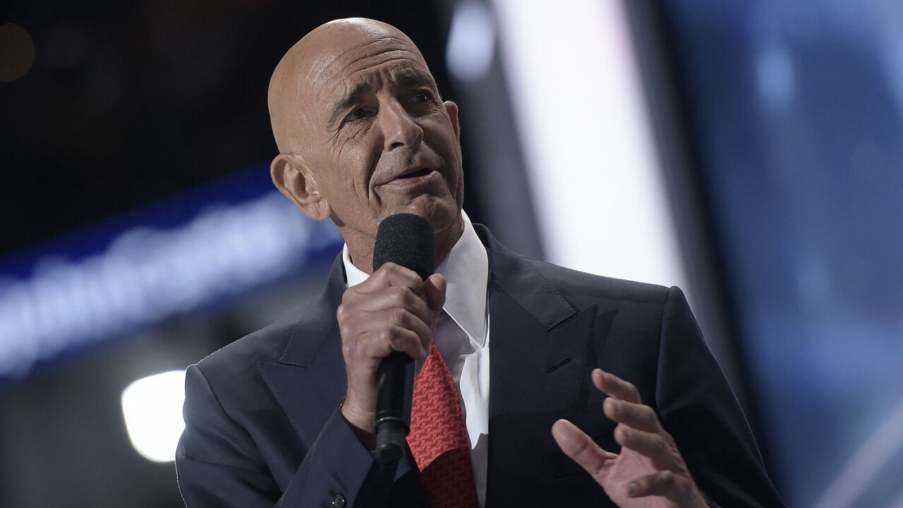 CEO of Colony Capital Tom Barrack speaks during the Republican National Convention at the Quicken Loans Arena in Cleveland, Ohio on July 21, 2016.