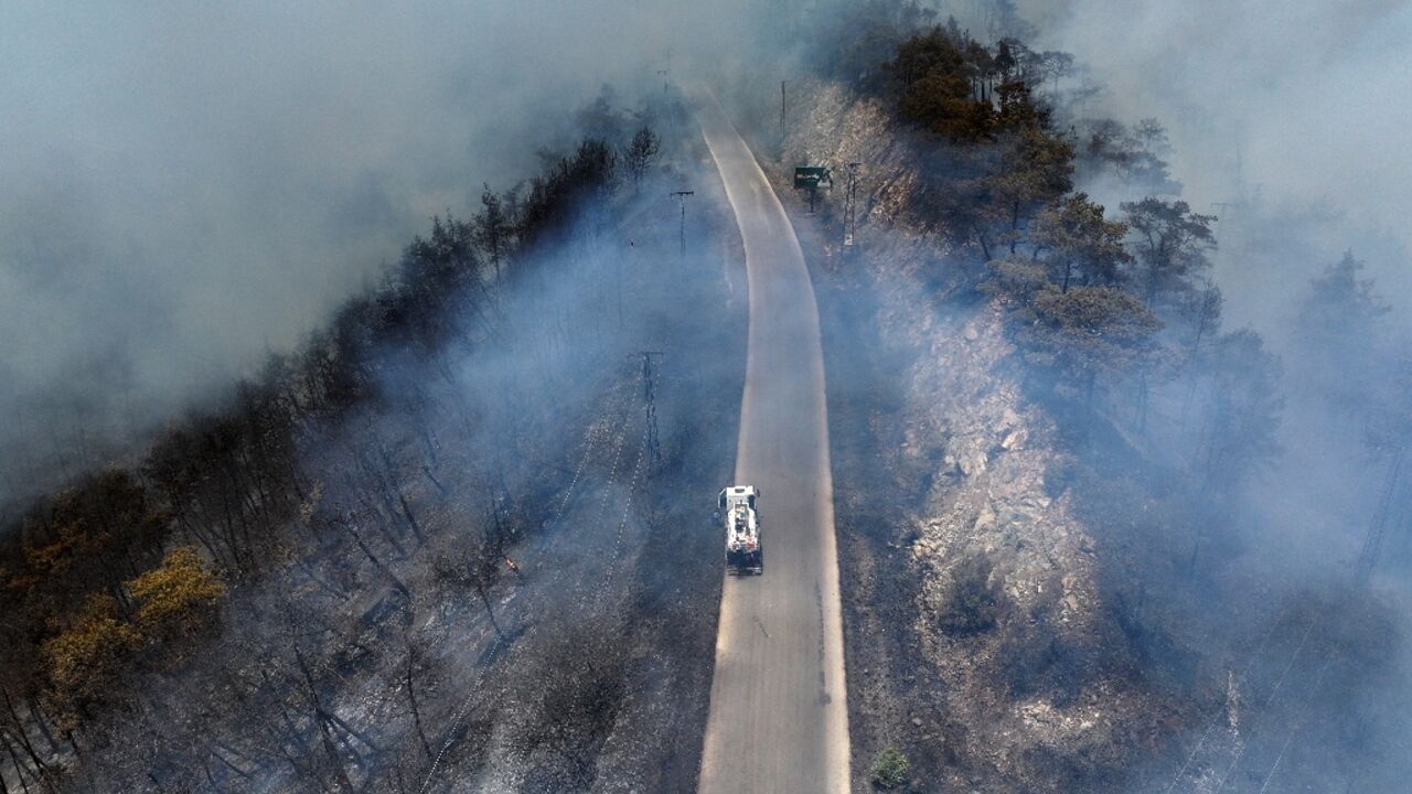 The fires have hit Syria's coastal mountains, burning vast areas of forest The fires have hit Syria's coastal mountains, burning vast areas of forest