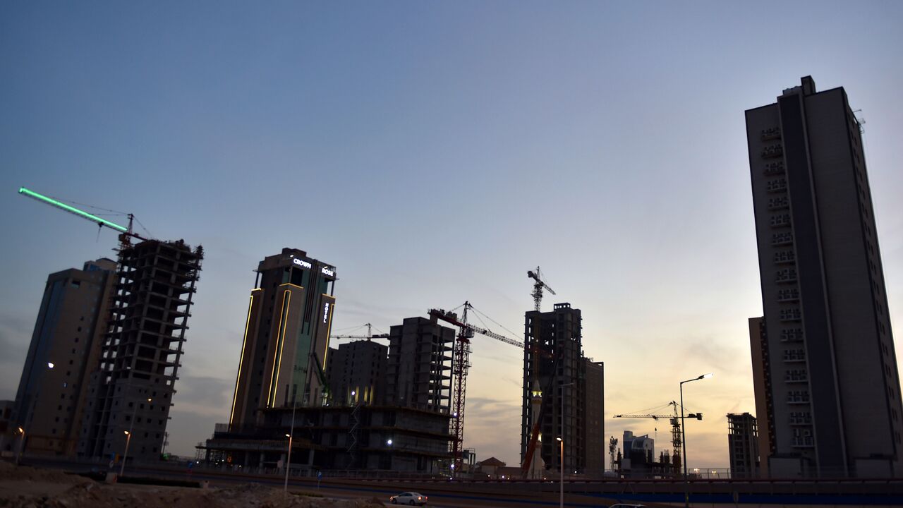 A picture taken on Dec. 16, 2020 shows towers under construction in Riyadh.