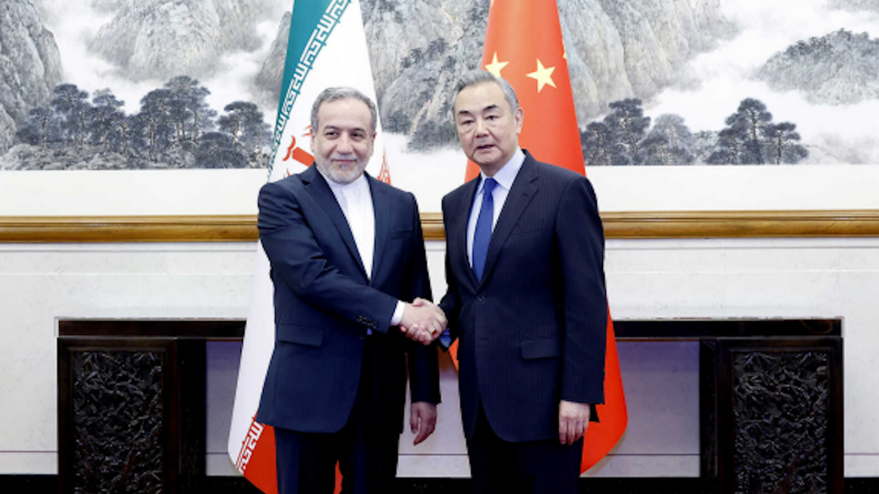 Wang Yi held talks with Iranian Foreign Minister Seyed Abbas Araghchi in Beijing, on April 23, 2025.