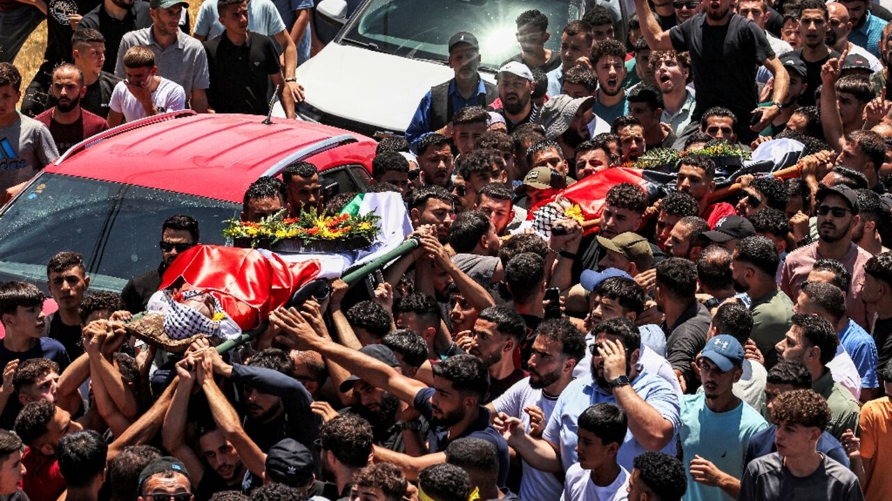 US Palestinian Saif al-Din Abdul Karim Musalat, 20, and Mohammed al-Shalabi, 23, were killed in clashes with Israeli settlers on Friday US Palestinian Saif al-Din Abdul Karim Musalat, 20, and Mohammed al-Shalabi, 23, were killed in clashes with Israeli settlers on Friday