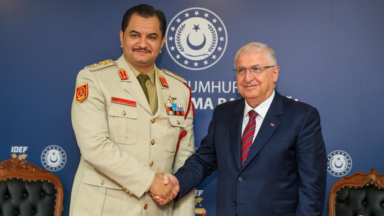 Turkish Defense Minister Yasaar Guler met with Saddam Hifter, Libyan National Army’s ground forces commander, on the sidelines of IDEF25 defense fair, July 23, 2025