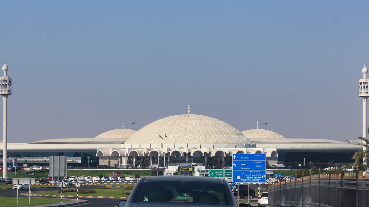 Sharjah International Airport is an airport located 13 kilometers southeast of Sharjah, United Arab Emirates.