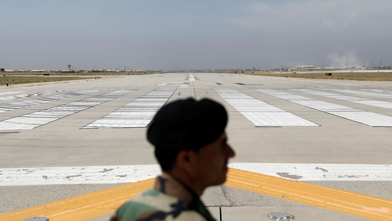 FILE PHOTO: Runway is seen at Bagram U.S. air base, after American troops vacated it, in Parwan province, Afghanistan July 5, 2021. REUTERS/Mohammad Ismail/ File Photo