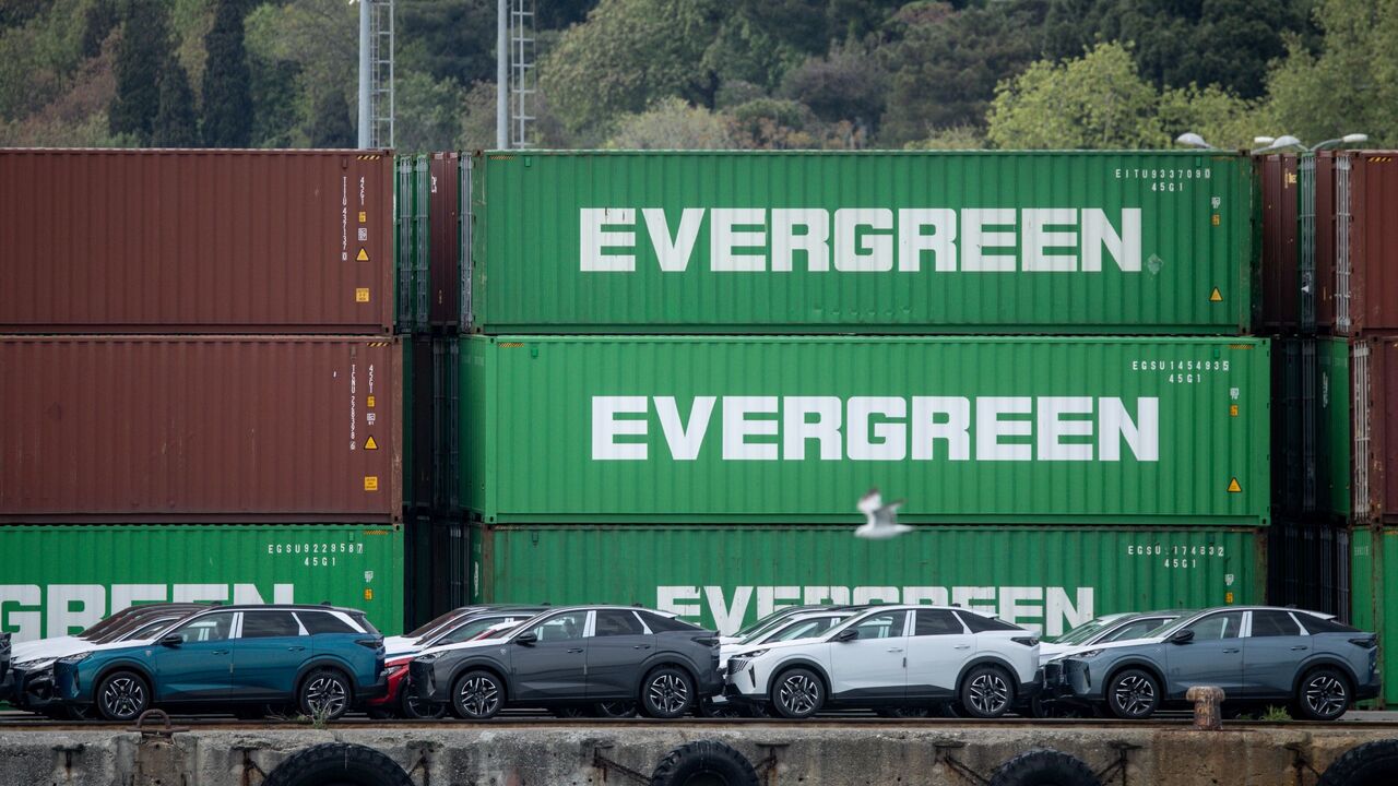 New cars are seen on the dock of Haydarpasa Port on May 02, 2025 in Istanbul, Turkey.