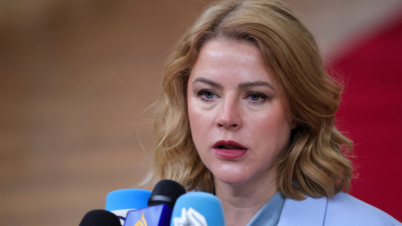 FILE PHOTO: Latvia's prime minister, Evika Silina, attends the Euro Summit in Brussels, Belgium, October 23, 2025. REUTERS/Yves Herman/File Photo