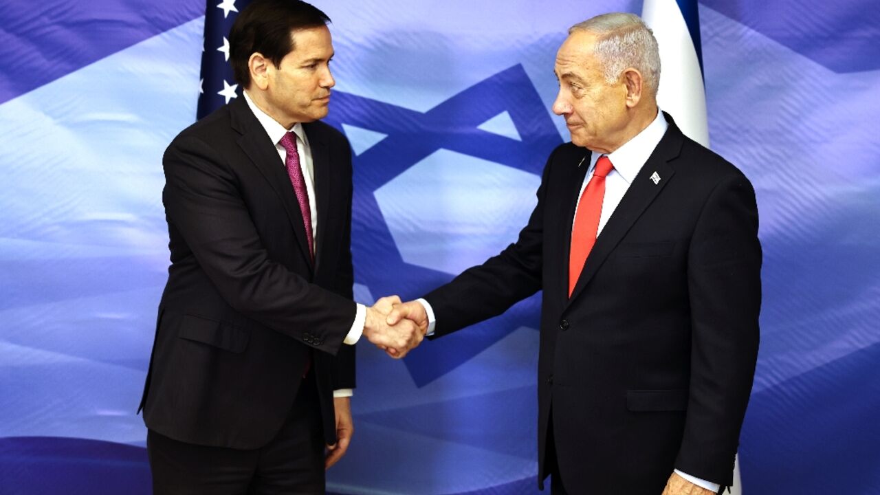 Israeli Prime Minister Benjamin Netanyahu (right) has been praised by a number of US officials, including Secretary of State Marco Rubio, since he accepted a Gaza ceasefire Israeli Prime Minister Benjamin Netanyahu (right) has been praised by a number of US officials, including Secretary of State Marco Rubio, since he accepted a Gaza ceasefire