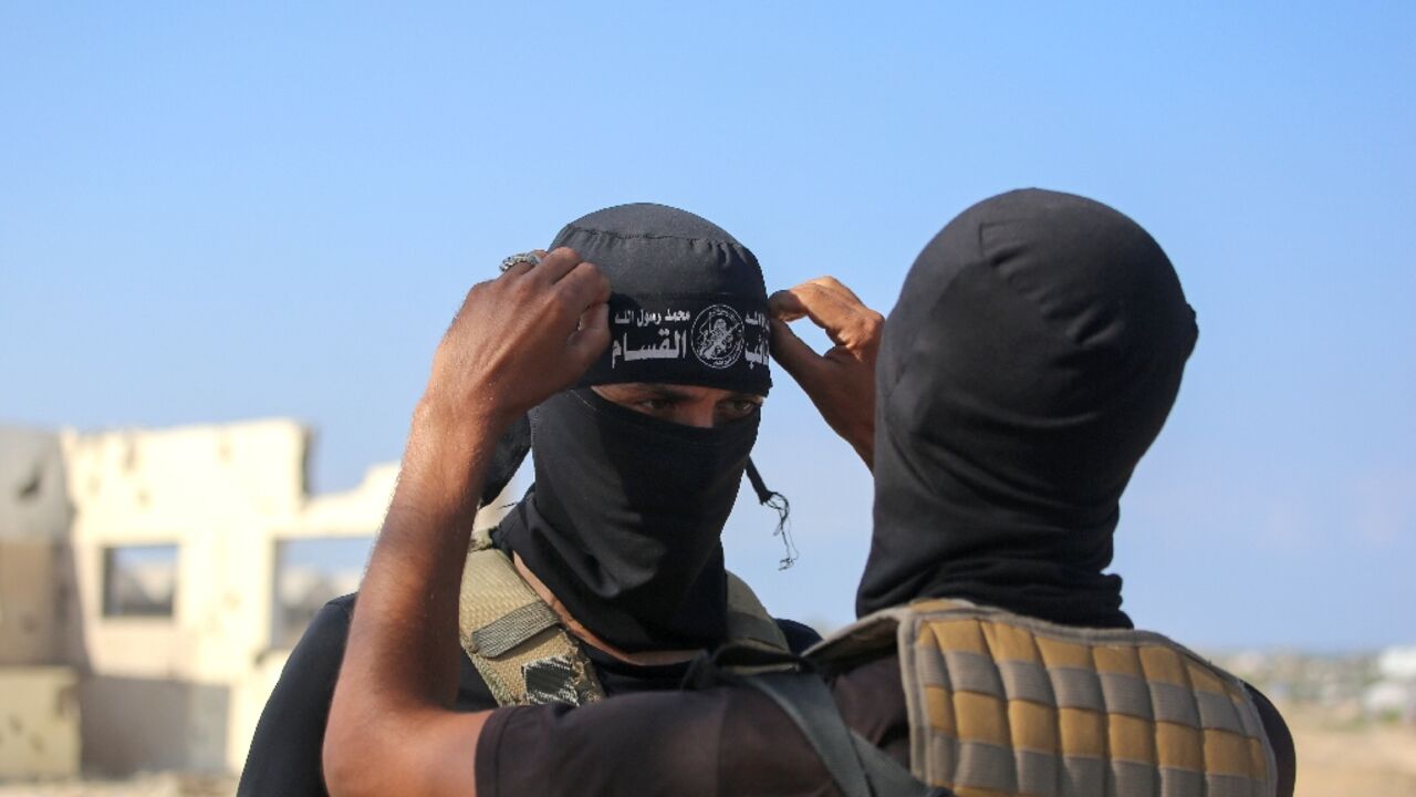 Palestinian militants of the Ezzedine al-Qassam Brigades, the armed wing of Hamas have been more prominent on the streets of the territory since the partial pullback of Israeli forces Palestinian militants of the Ezzedine al-Qassam Brigades, the armed wing of Hamas have been more prominent on the streets of the territory since the partial pullback of Israeli forces