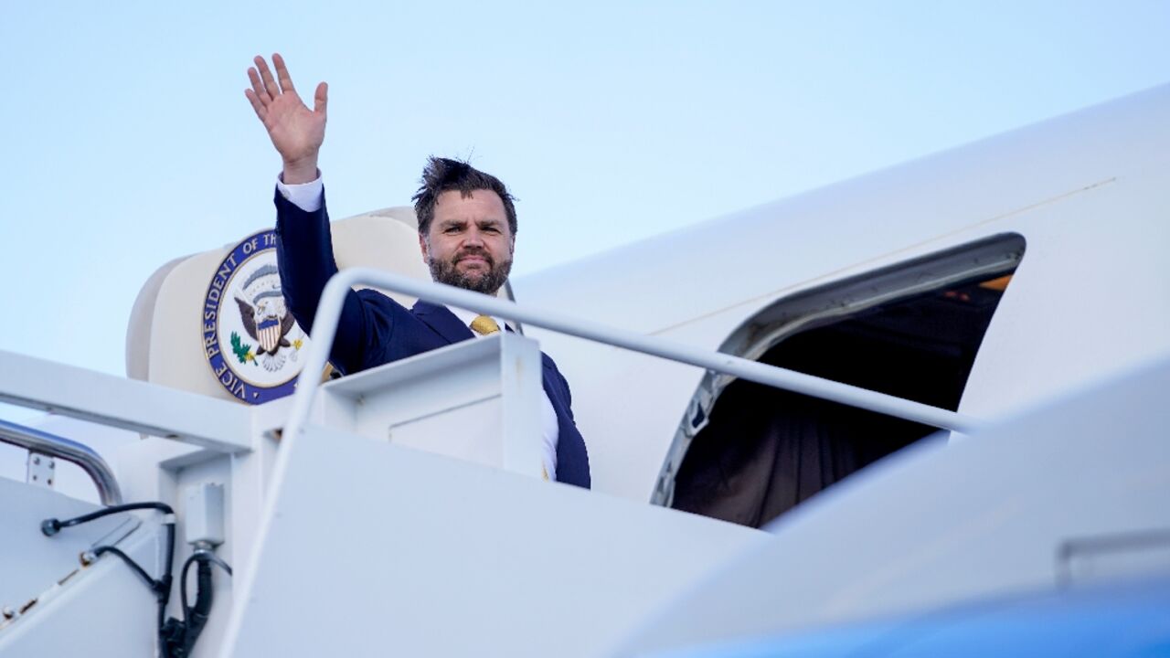 US Vice President JD Vance boards Air Force Two en route to Israel at Joint Base Andrews on October 20, 2025 US Vice President JD Vance boards Air Force Two en route to Israel at Joint Base Andrews on October 20, 2025
