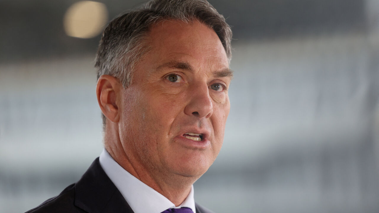 Richard Marles, Australian Deputy Prime Minister and Minister for Defence, speaks during an announcement at the Royal Australian Navy base HMAS Kuttabul, in Sydney, Australia, September 10, 2025. REUTERS/Hollie Adams