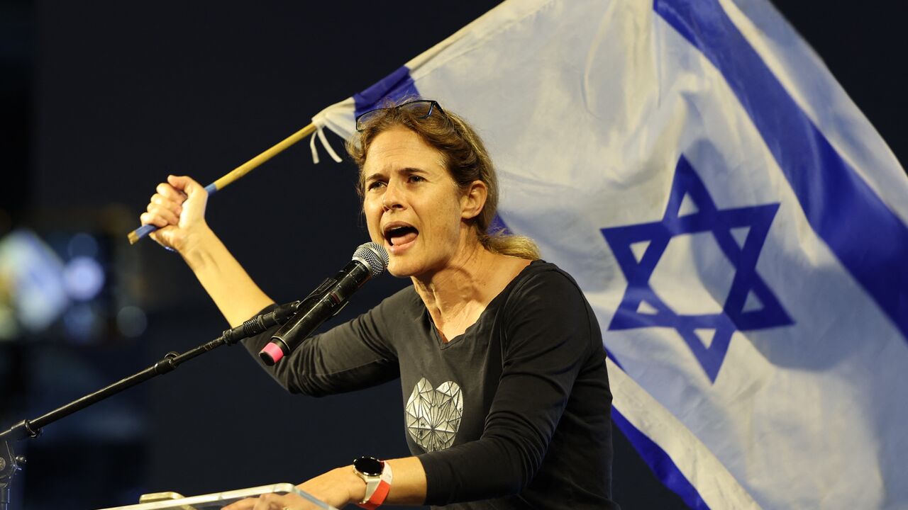 Shikma Bressler, an Israeli physicist and one of the leaders of the protest against the government's judicial overhaul.
